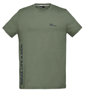 T-shirt Make Life a Ride homem verde S