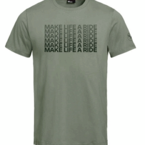 T-shirt Make Life a Ride homem caqui S