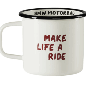 Enamel Cup Make Life a Ride branco